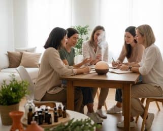 קורס דולות ומפיץ ריח לבית- איך ליווי נשי מקצועי פוגש ליווי חושי במרחב הביתי