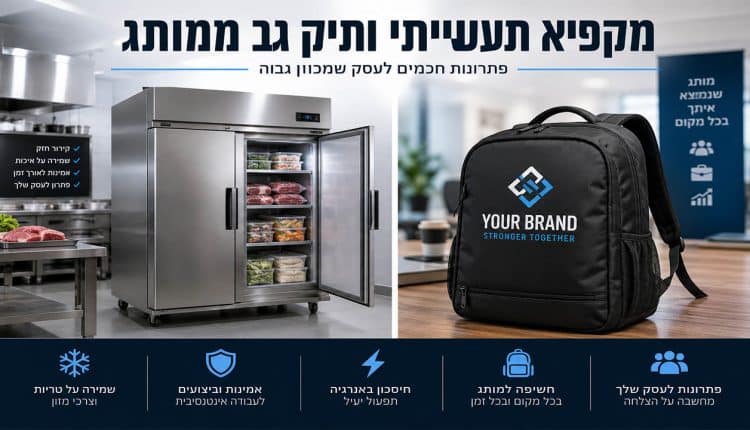 מקפיא תעשייתי ותיג גב ממותג